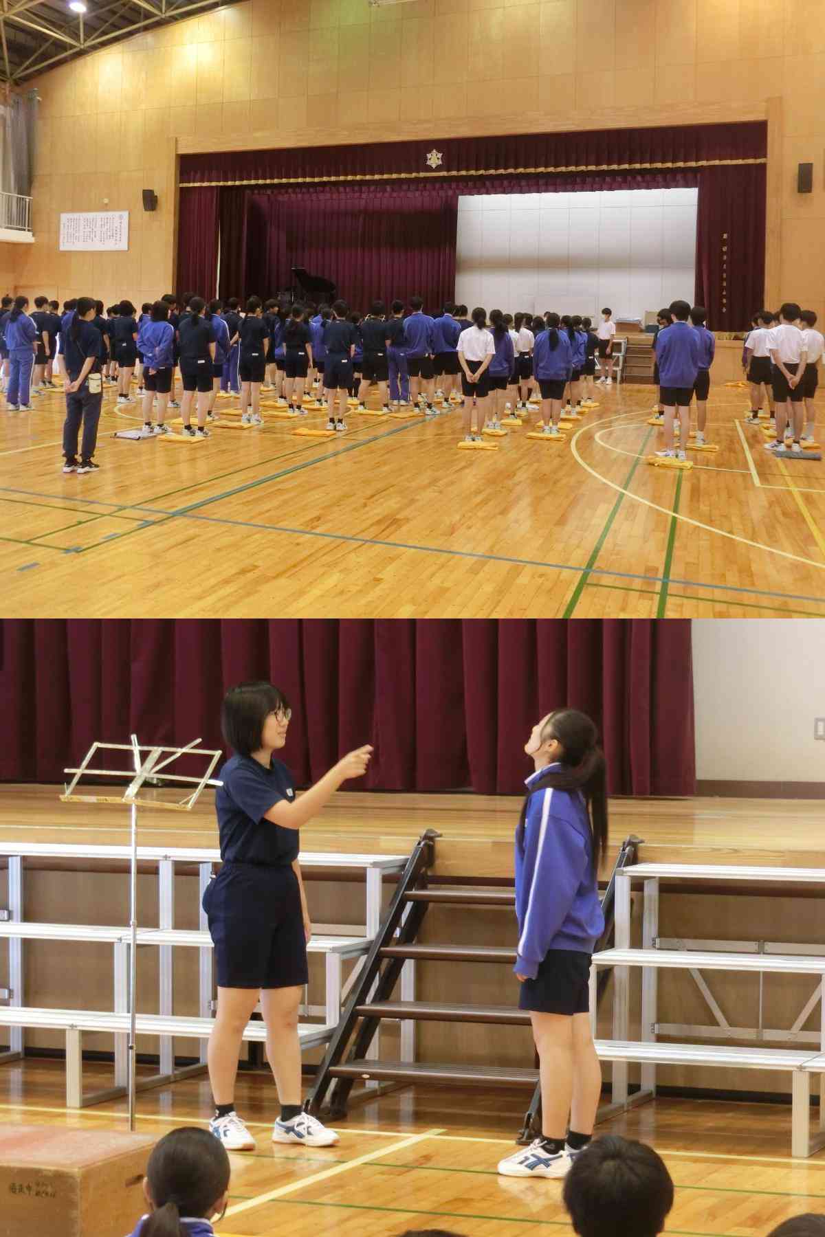R7.10.08　生徒集会（カラー合唱）１