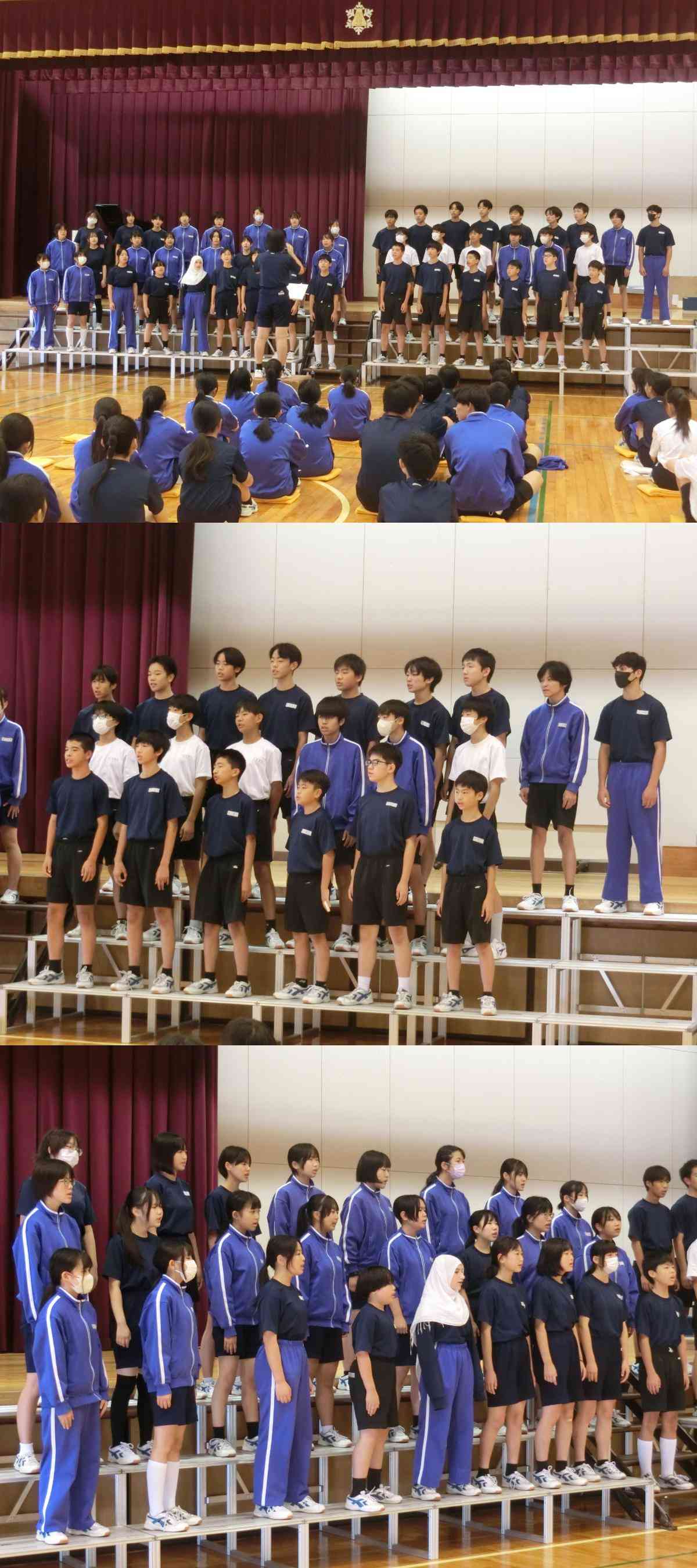 R7.10.08　生徒集会（カラー合唱）２
